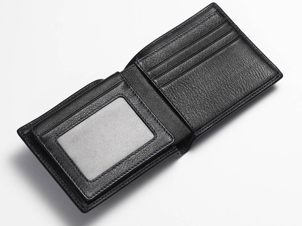 Black Bi-Fold Wallet Open
